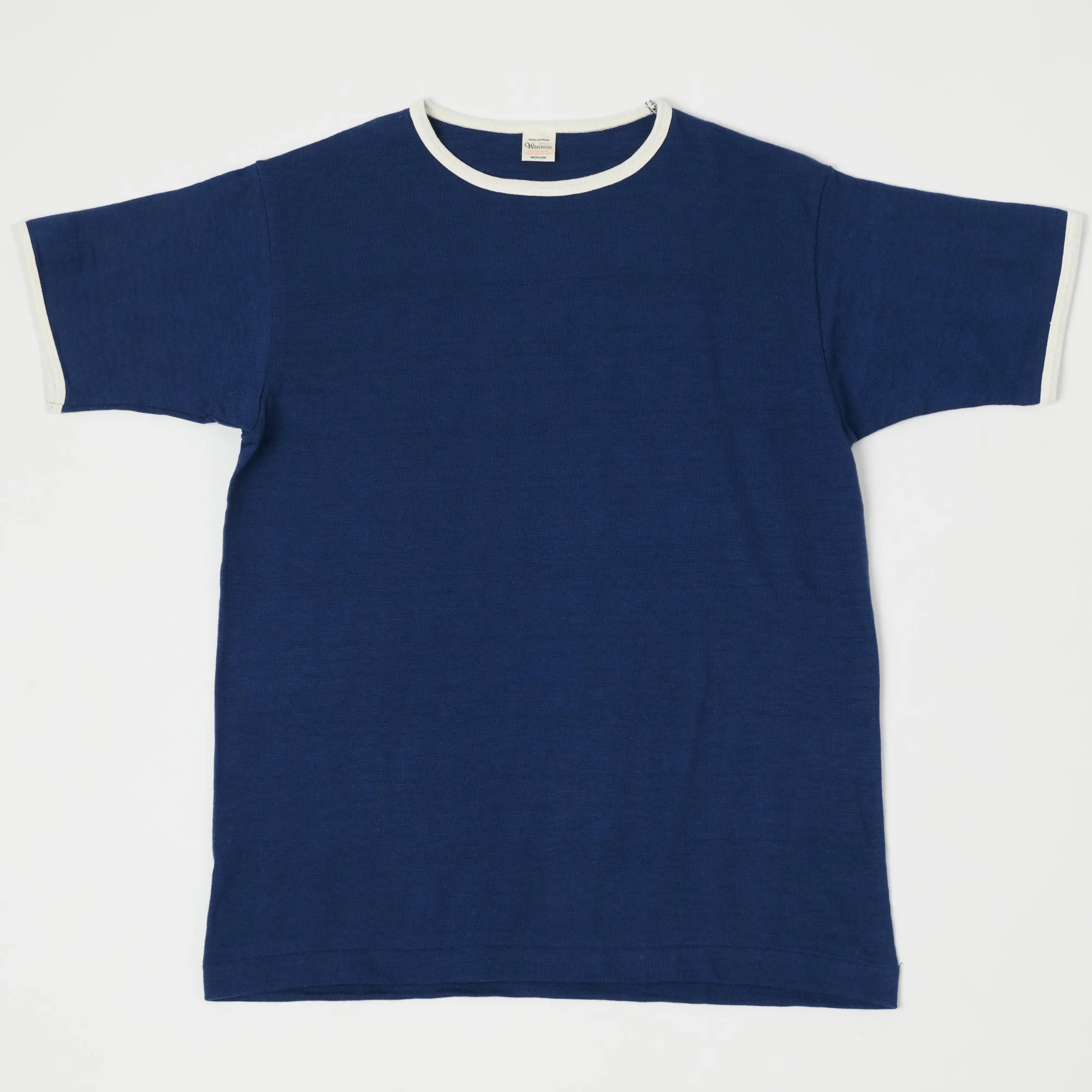 Warehouse & Co 4059 Ringer Tee - Navy/Cream