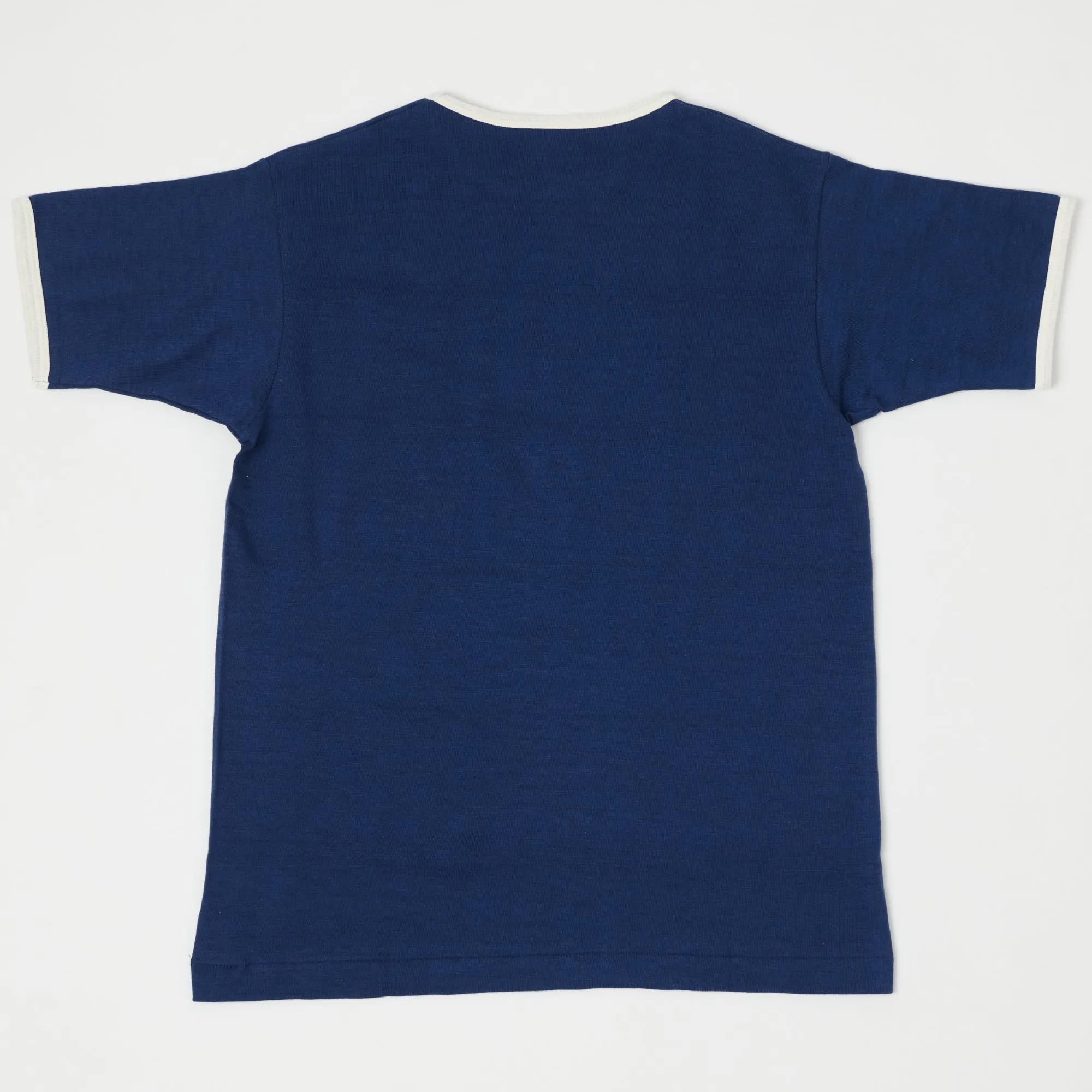 Warehouse & Co 4059 Ringer Tee - Navy/Cream