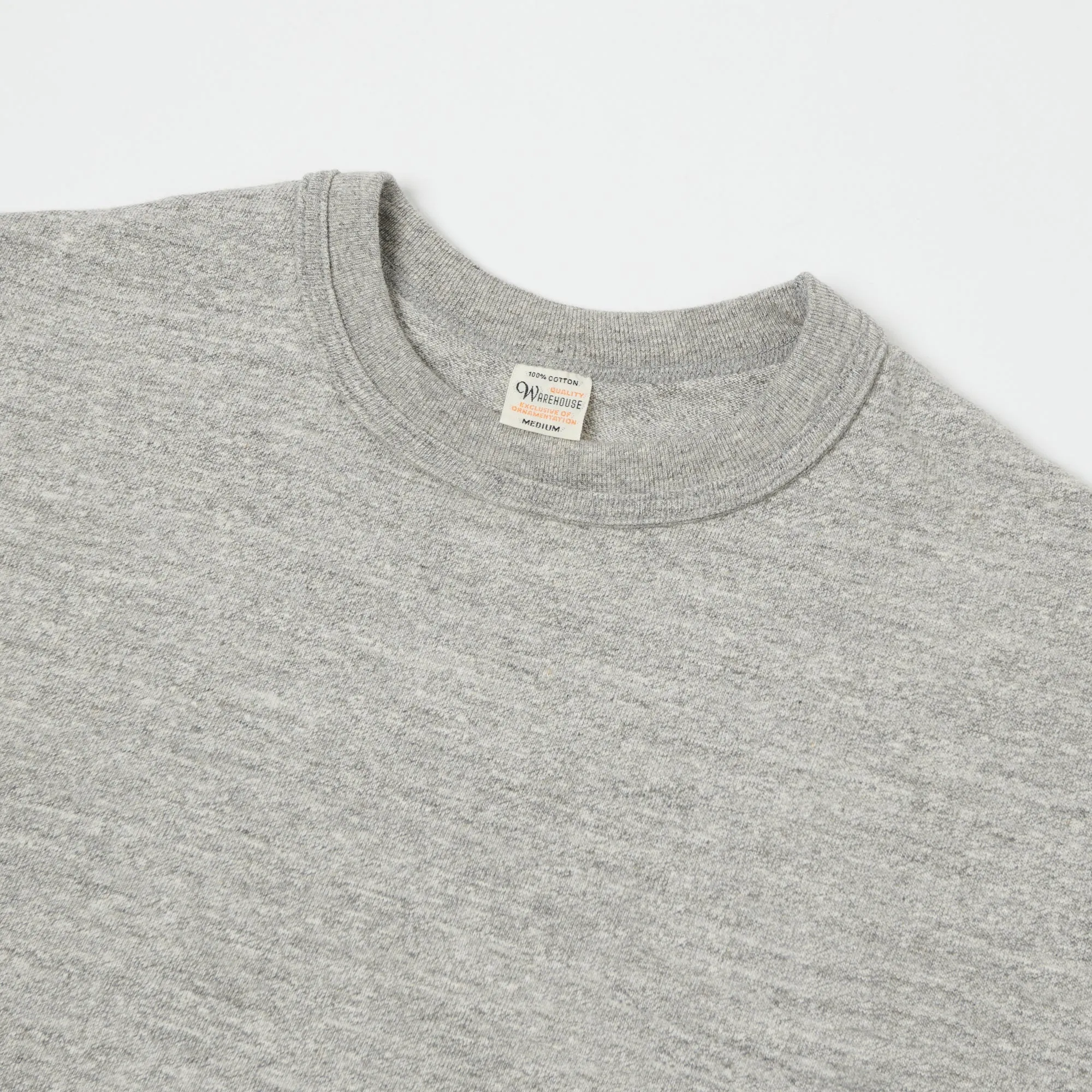 Warehouse & Co 4601 Plain Tee - Heather Grey