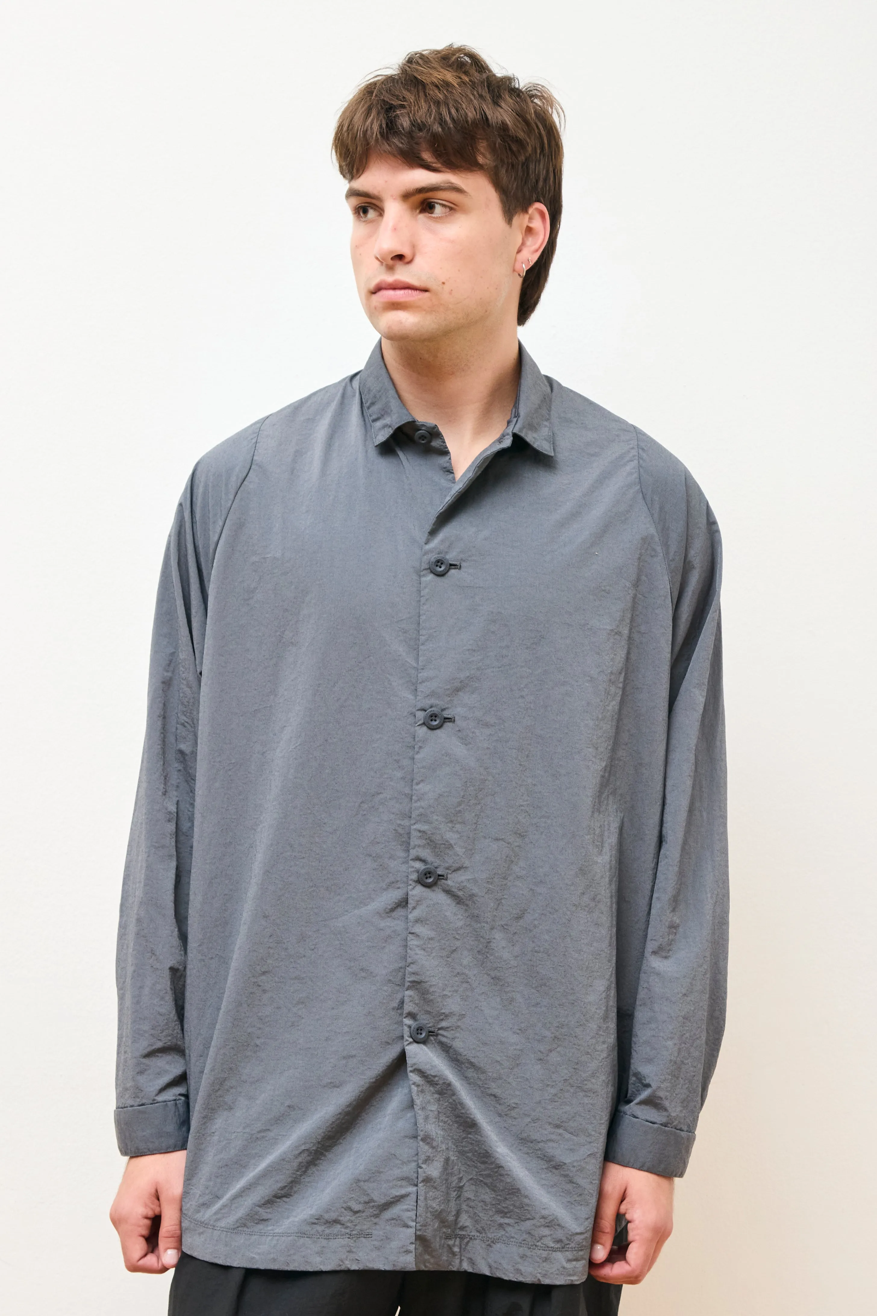 Wide Shirt Packable Gray