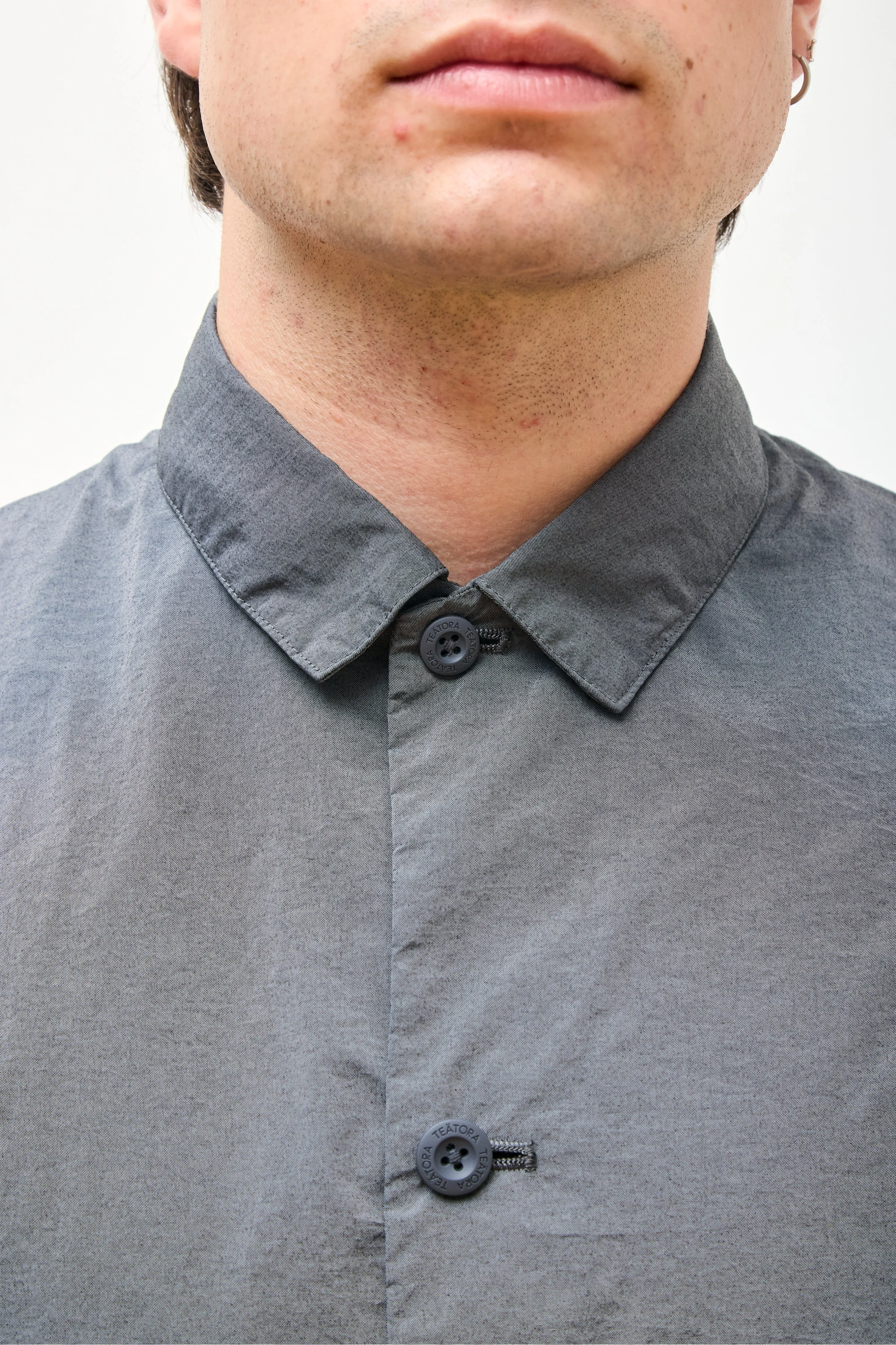 Wide Shirt Packable Gray