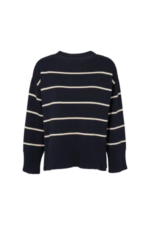Winie O-neck Stripe - Sky captain / birch