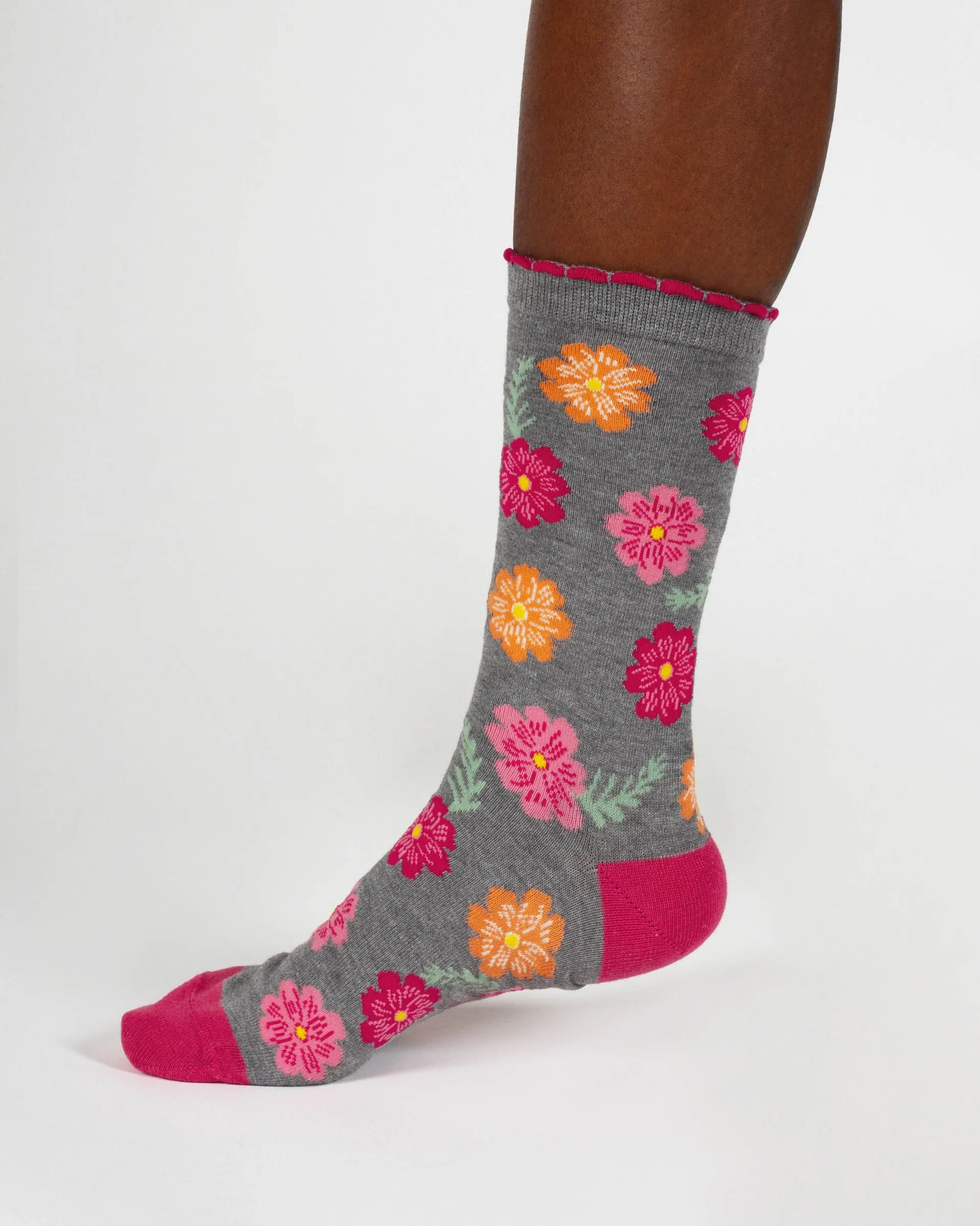 Womens Birth Flower Sock - Cosmos