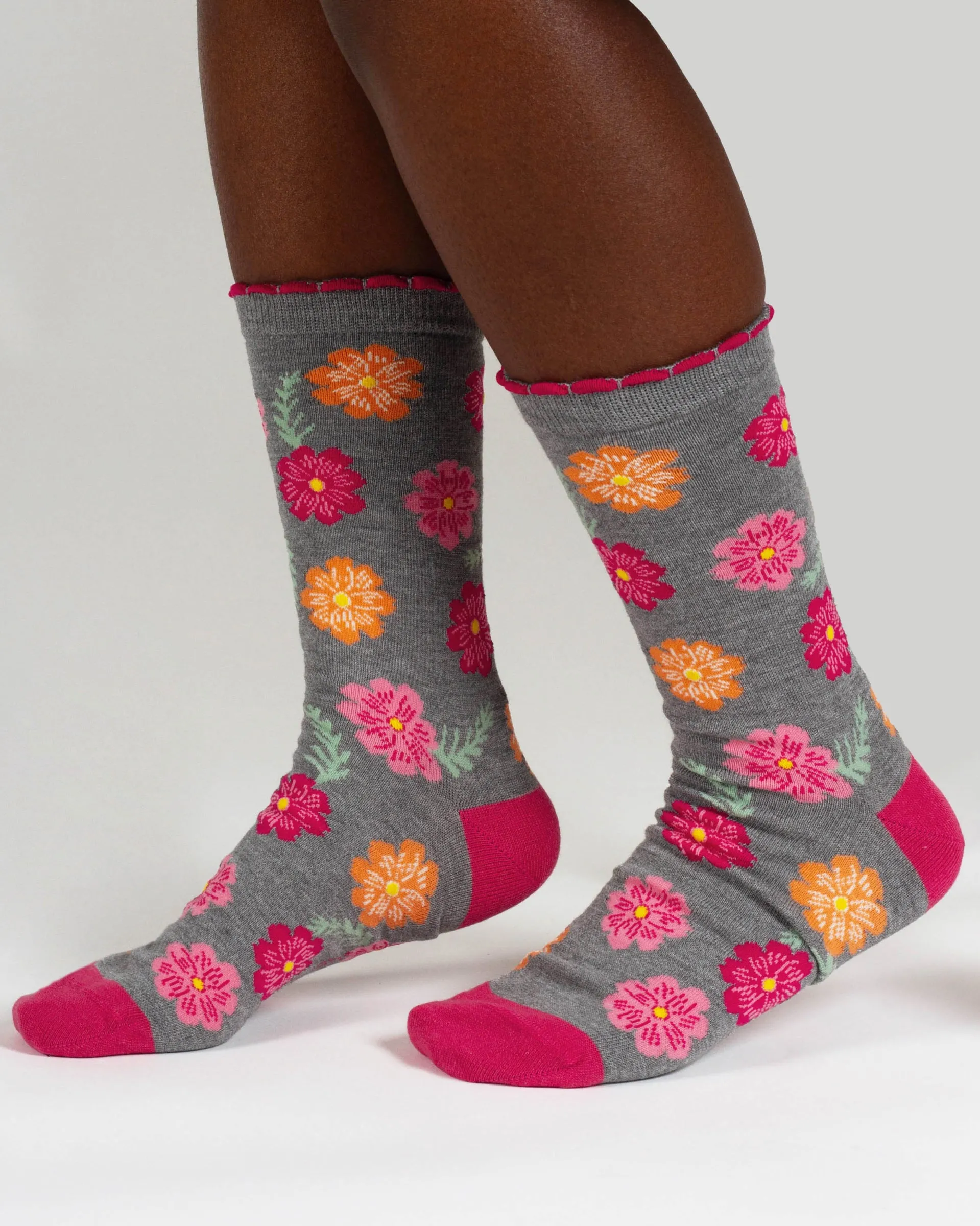 Womens Birth Flower Sock - Cosmos