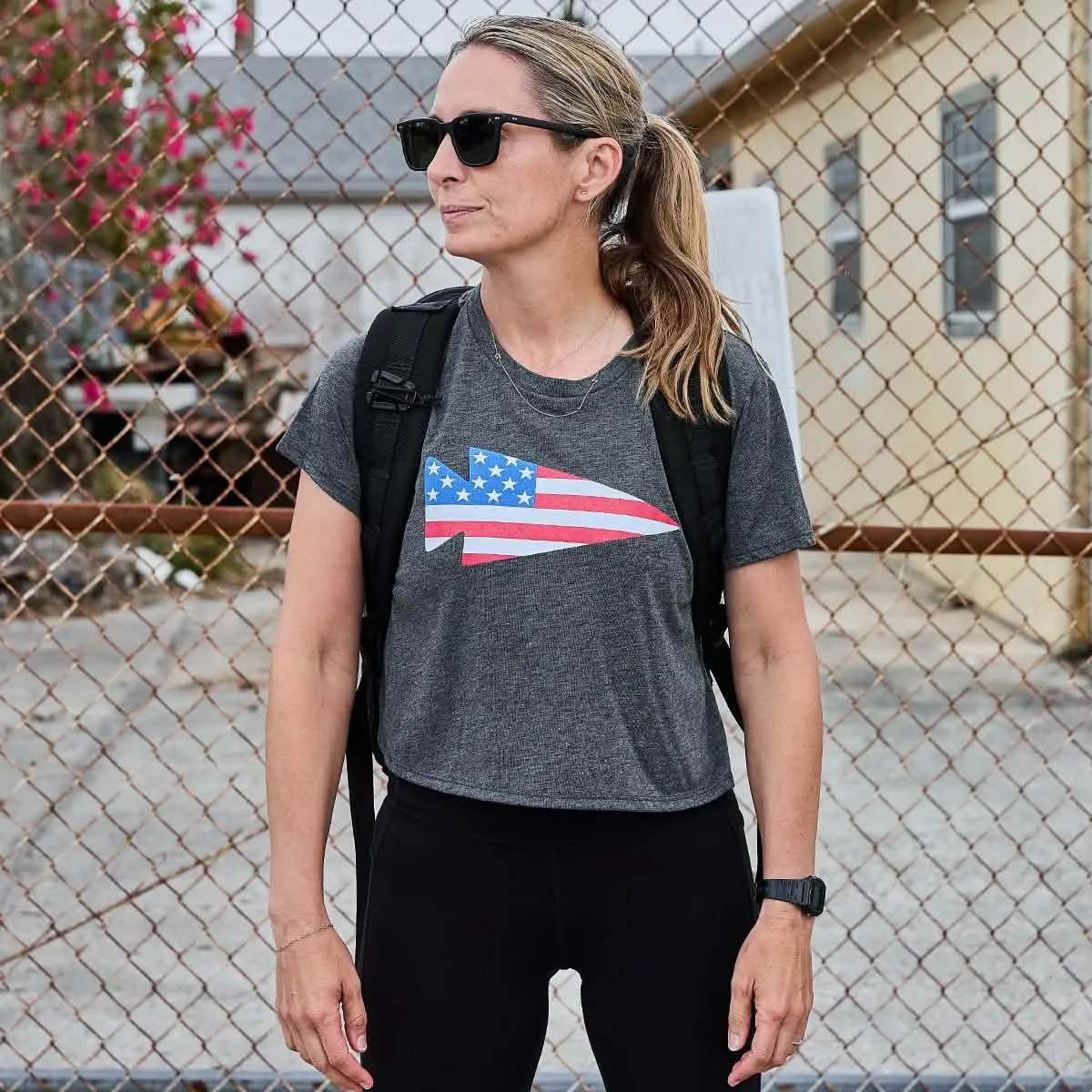 Women's Cropped Tee - Poly-Blend