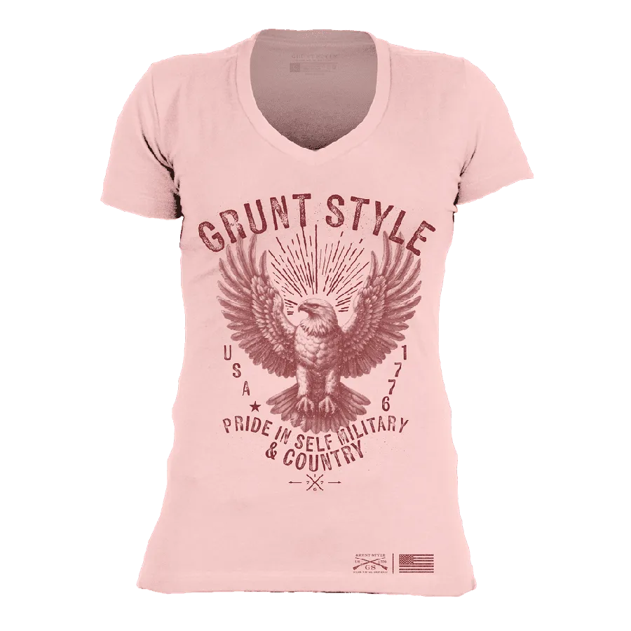 Women's Ethos Eagle V-Neck - Light Pink