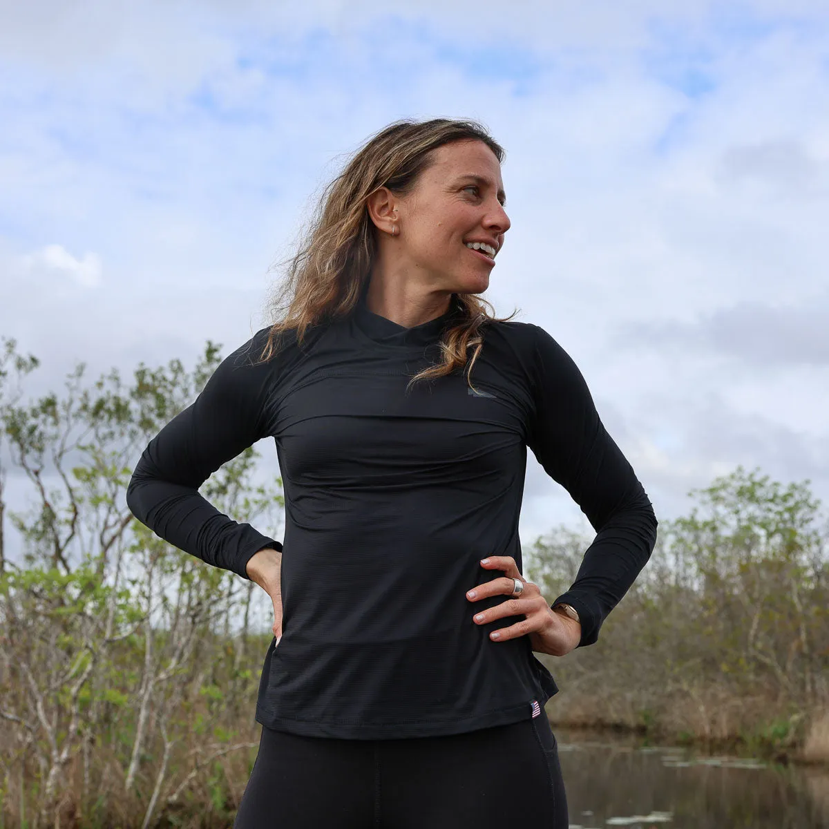 Women's Long Sleeve Mock Neck - ToughMesh