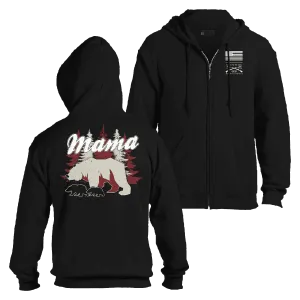 Women's Mama Bear Full-Zip Hoodie - Black