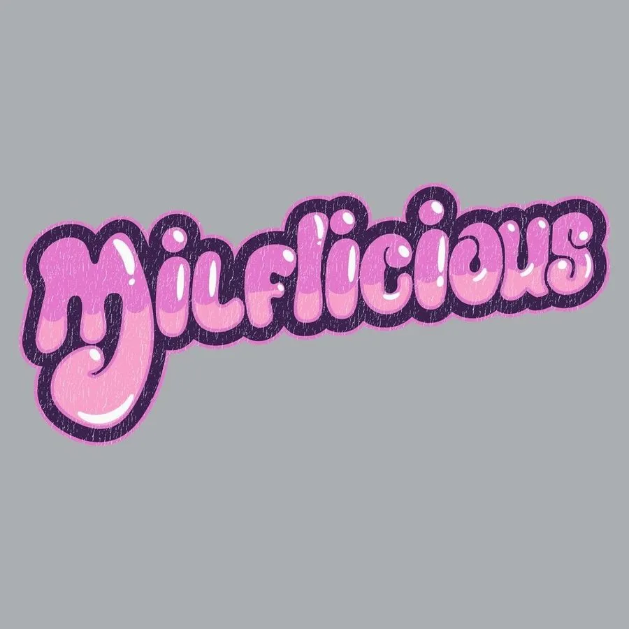 Women's Milflicious V-Neck T-Shirt - Heather Gray