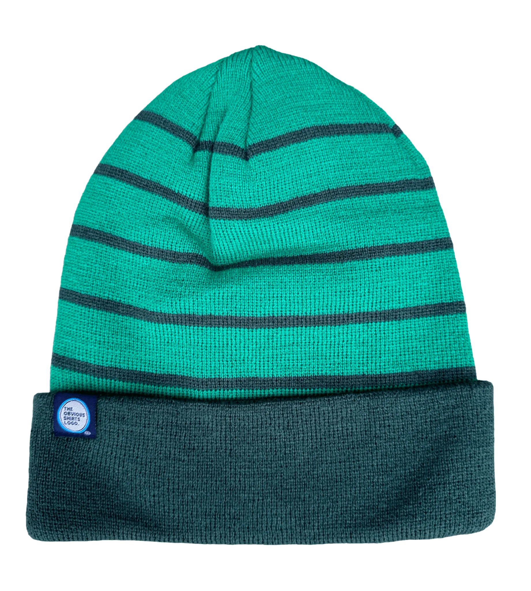 WRIGLEY CLOCK STRIPED BEANIE. (NO POM)