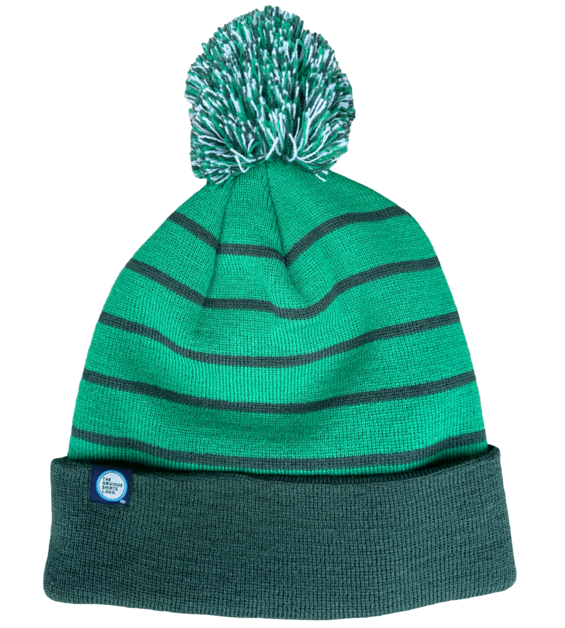 WRIGLEY CLOCK STRIPED BEANIE. (WITH POM)